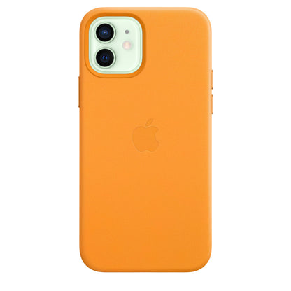 Apple - Back Cover For Mobile Phone - With Magsafe - Leather - California Poppy - For Iphone 12, 12 Pro