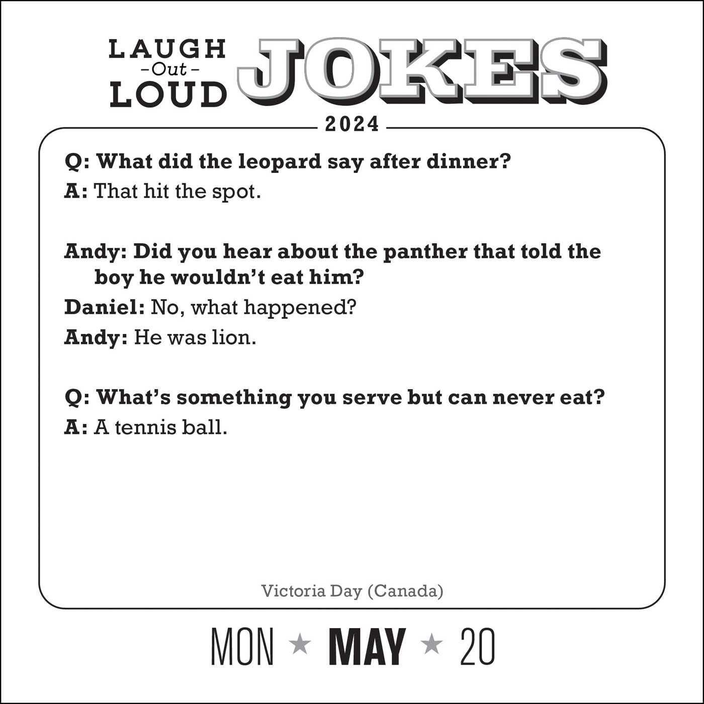 Laugh-Out-Loud Jokes 2024 Day-to-Day Calendar