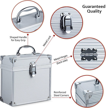 ALUMINIUM 7 INCH VINYL RECORD CASE-MUSIC PROTECTION