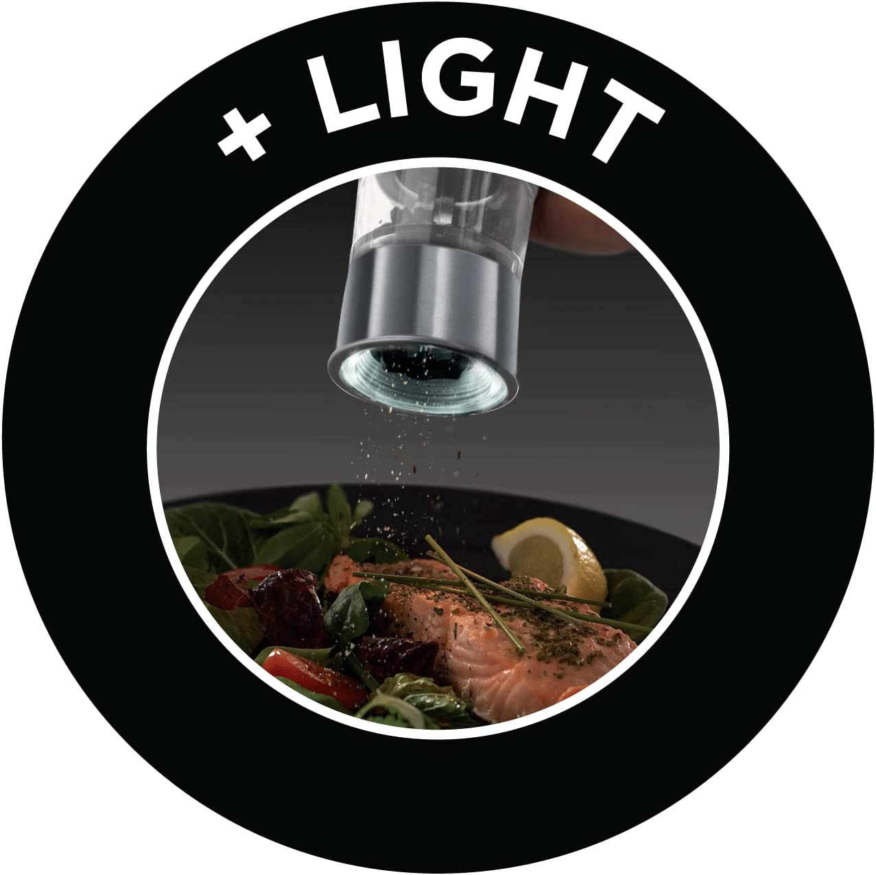 Russell Hobbs Electric Salt and Pepper Mill Set, Adjustable Mill - Brushed Steel
