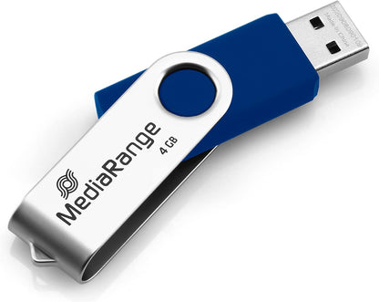 MediaRange USB-Stick MR907 blau, silber 4 GB