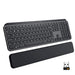 Logitech MX Keys Plus wireless illuminated keyboard with palm rest, tactile keyboard control, Bluetooth, USB-C, Apple MacOS, Microsoft Windows, Linux NL English QWERTY, graphite