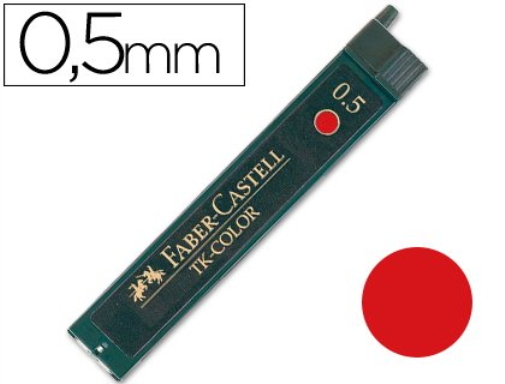 12 FABER-CASTELL TK-COLOR Bleistiftminen rot 0,5 m