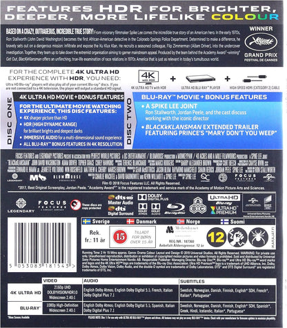 BlacKkKlansman 4K   (IMPORT) (No Dutch version)