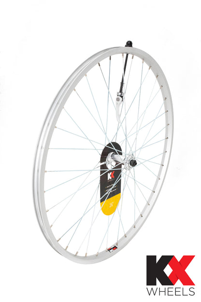 KX MTB 26" Singlewall Q/R Wheel Rim Brake (Front) - Silver
