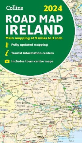 2024 Collins Road Map of Ireland