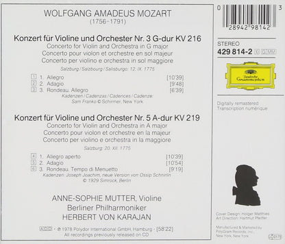 Violinkonzerte 3 G-Dur+5 a-Dur