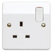 1G 13A Switch Socket Whi