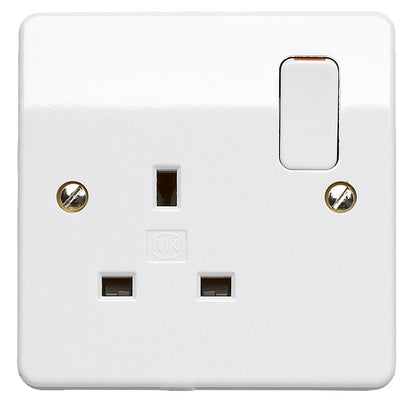 1G 13A Switch Socket Whi