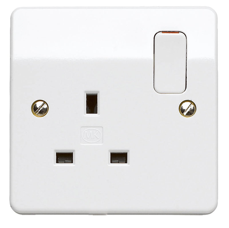 1G 13A Switch Socket Whi