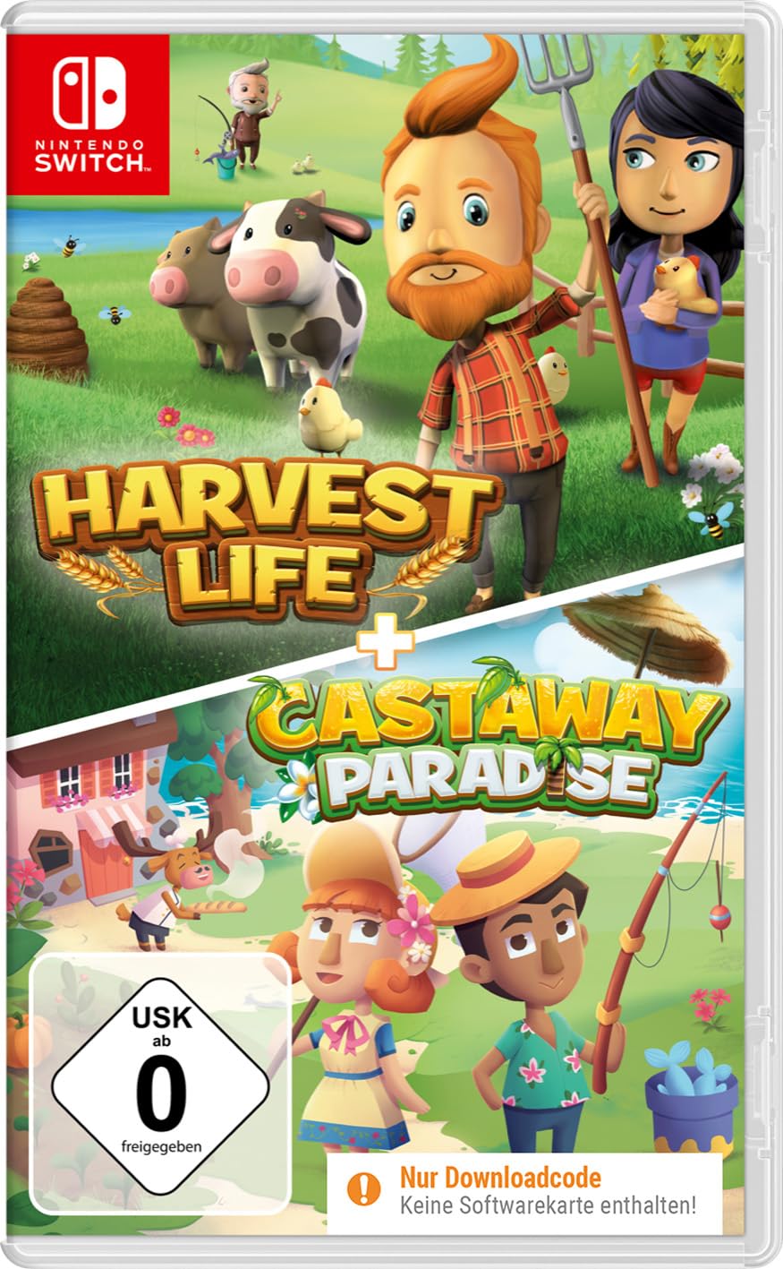 Harvest Life + Castaway Paradise (Code in a Box) (Switch)