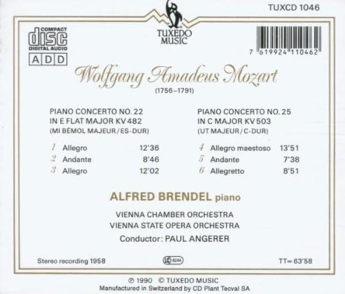 Mozart: Piano Concertos 22 & 2