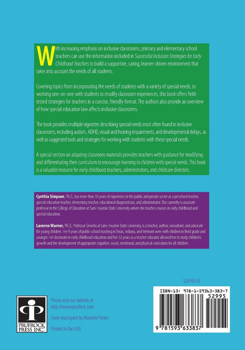 Successful Inclusion Strategies for Early Childhood Teachers