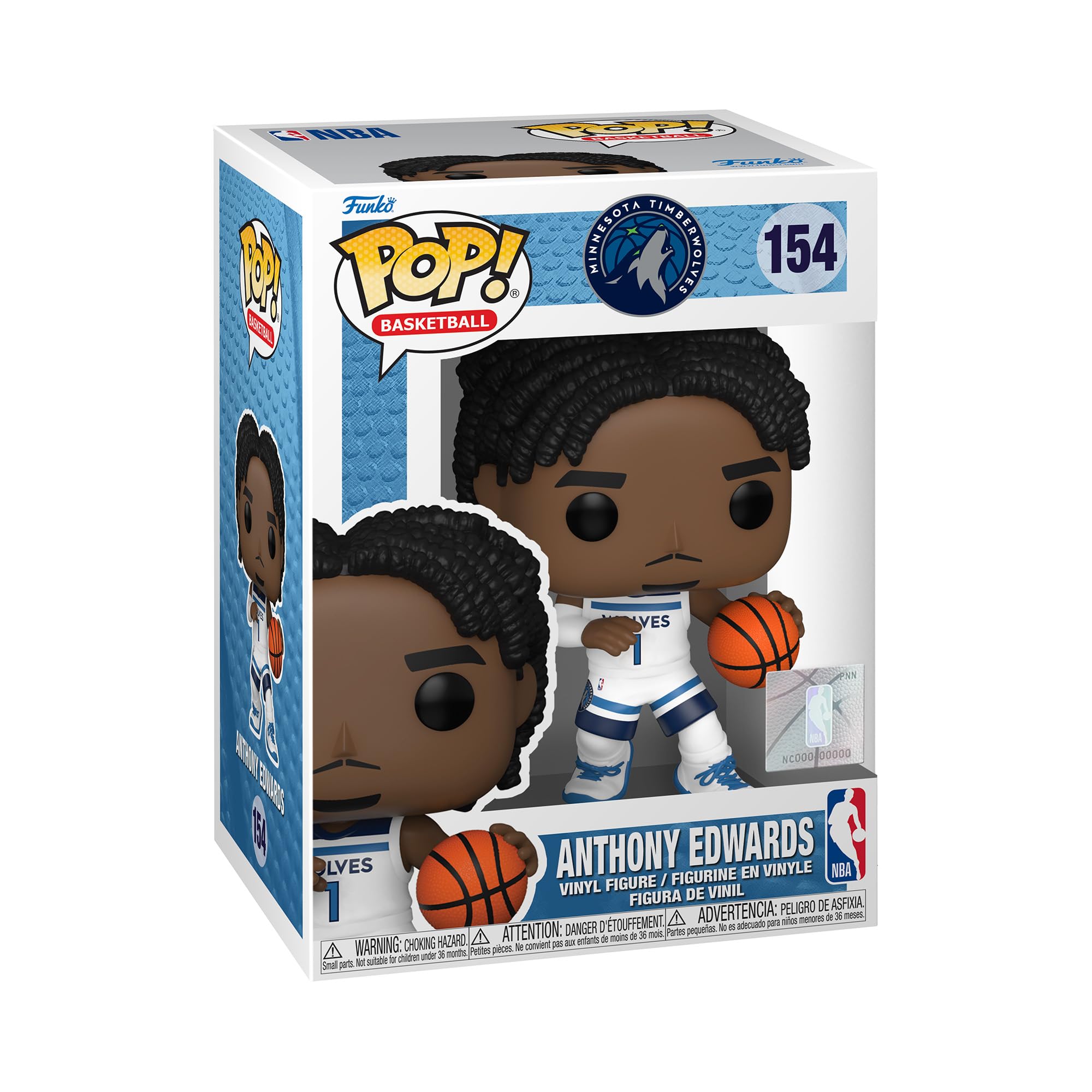 Funko POP! NBA: Timberwolves - A. Anthony Edwards - Collectable Vinyl Figure - Gift Idea - Official Merchandise - Toys for Kids & Adults - Sports Fans - Model Figure for Collectors and Display