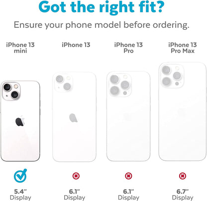 Speck Products Gemshell Clear + MagSafe iPhone 13 mini/iPhone 12 mini Case, Clear/Clear