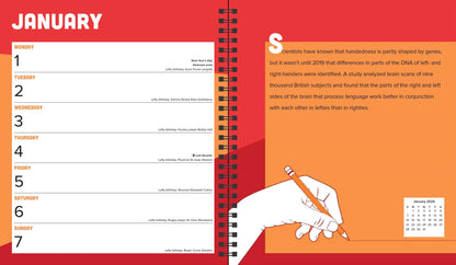 The Left-Hander's 12-Month 2024 Weekly Planner Calendar