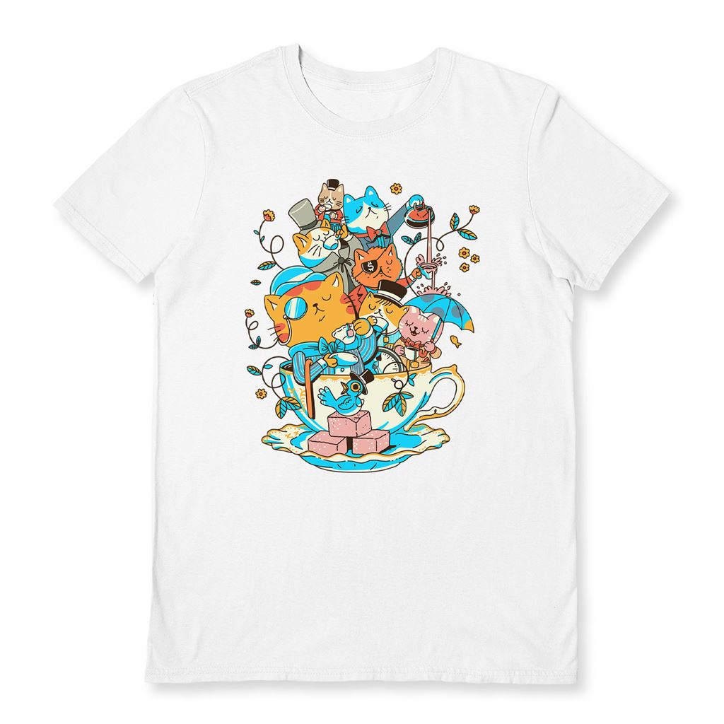 PEPE RODRIGUEZ (TEA CAT FANCY PARTY) WHITE UNISEX T-SHIRT