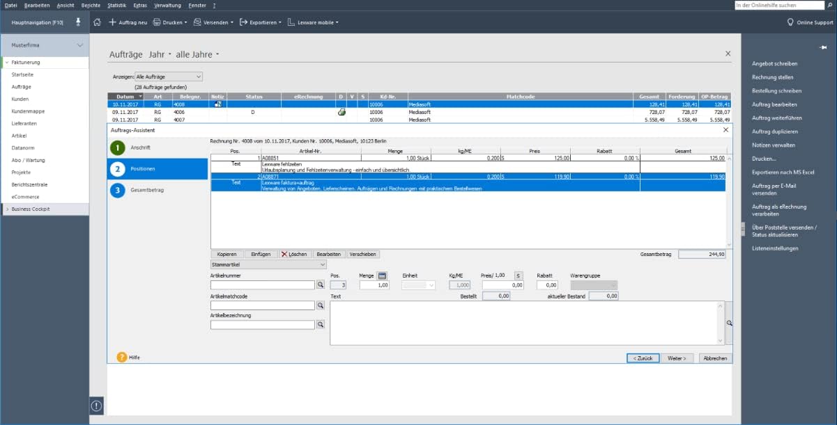 Lexware faktura+auftrag 2023 | Basis | Minibox (365 Tage) | Einfache Auftrags- und Rechnungs-Software