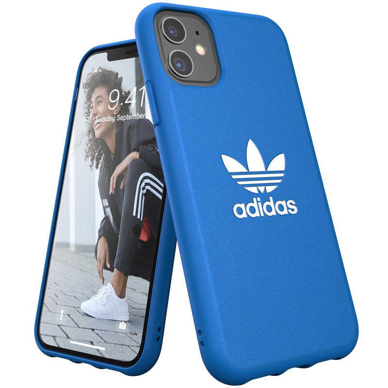 adidas Originals Compatible with iPhone 11 Case, Protective Moulded TPU Phone Cover – Blue