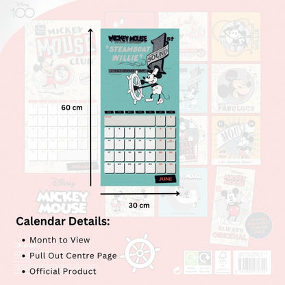 Mickey Mouse Classic 2024 Square Wall Calendar