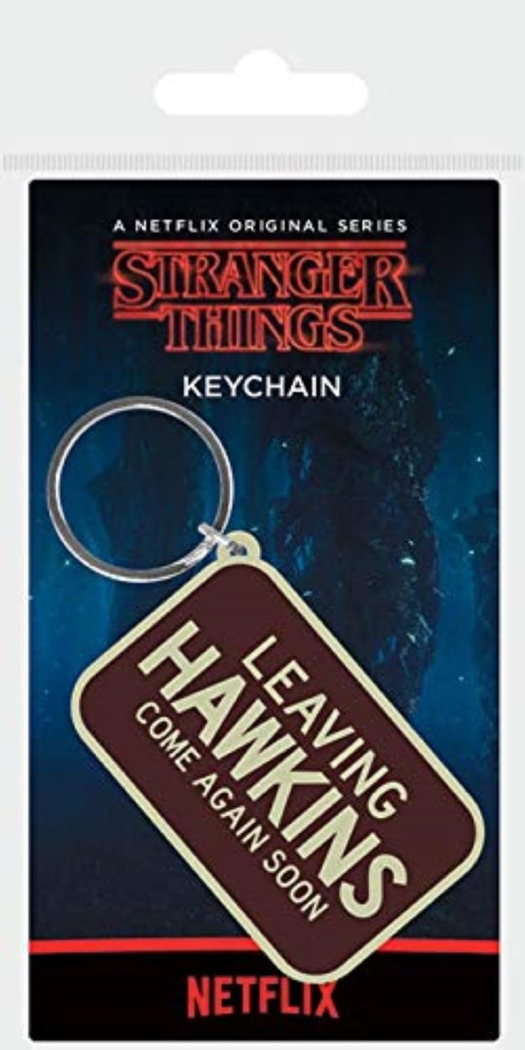 Stranger Things: Pyramid - Leaving Hawkins Rubber Keychain (Portachiavi)