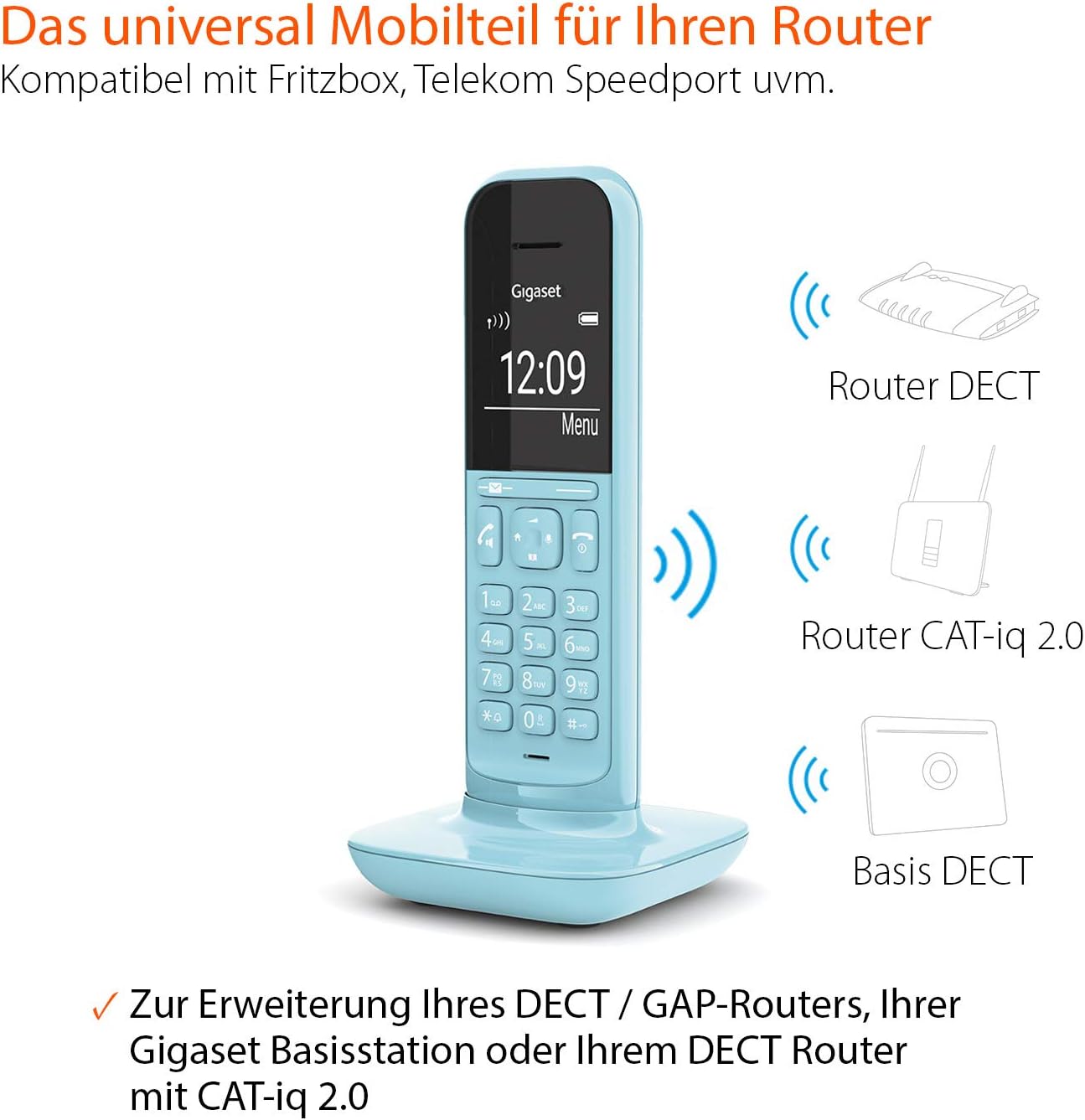 Gigaset CL390HX Zusatz-Mobilteil purist blue