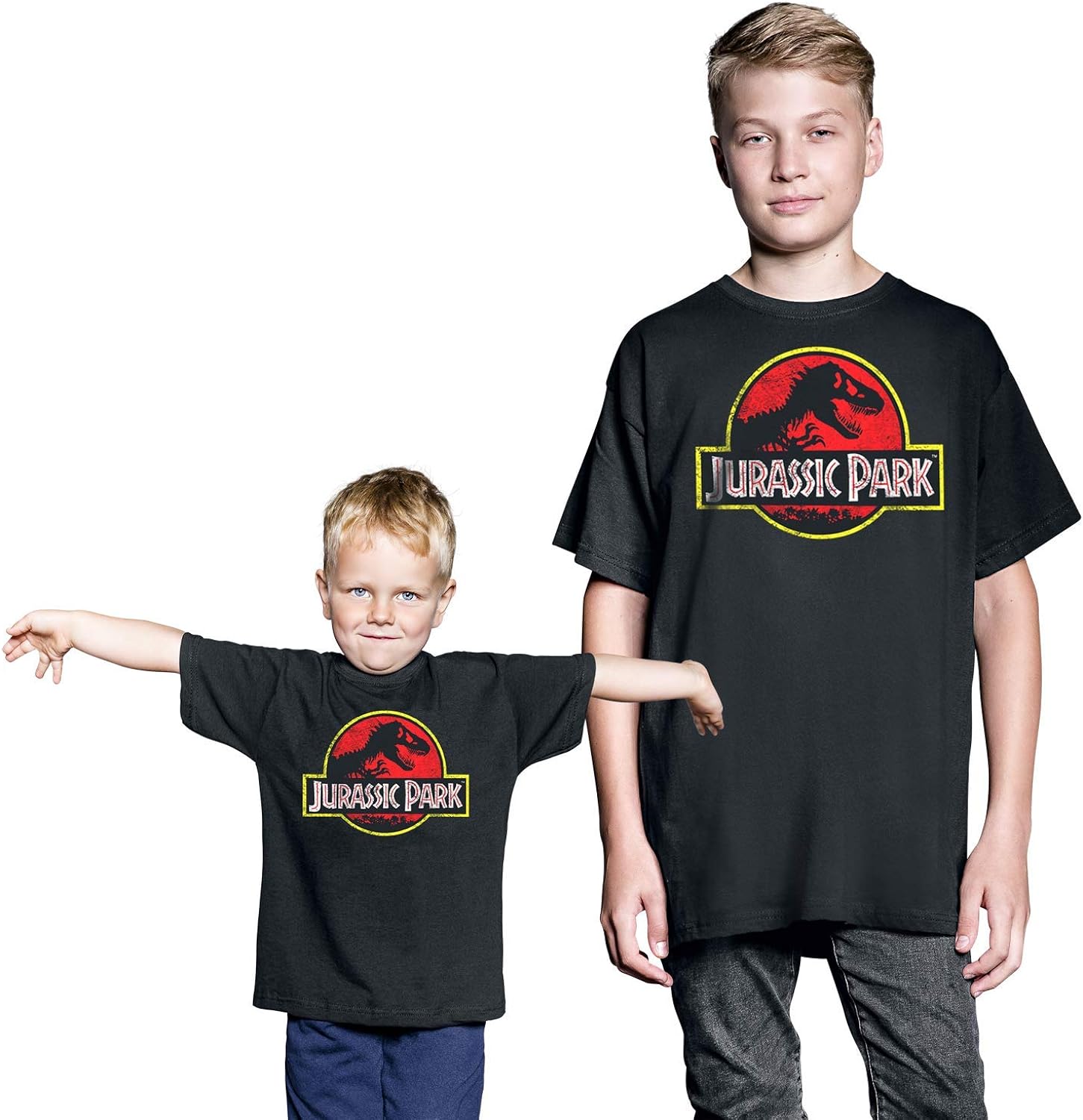 Jurassic Park Distressed Logo Unisex T-Shirt Black XS Black