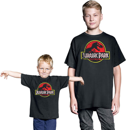 Jurassic Park Distressed Logo Unisex T-Shirt Black XS Black