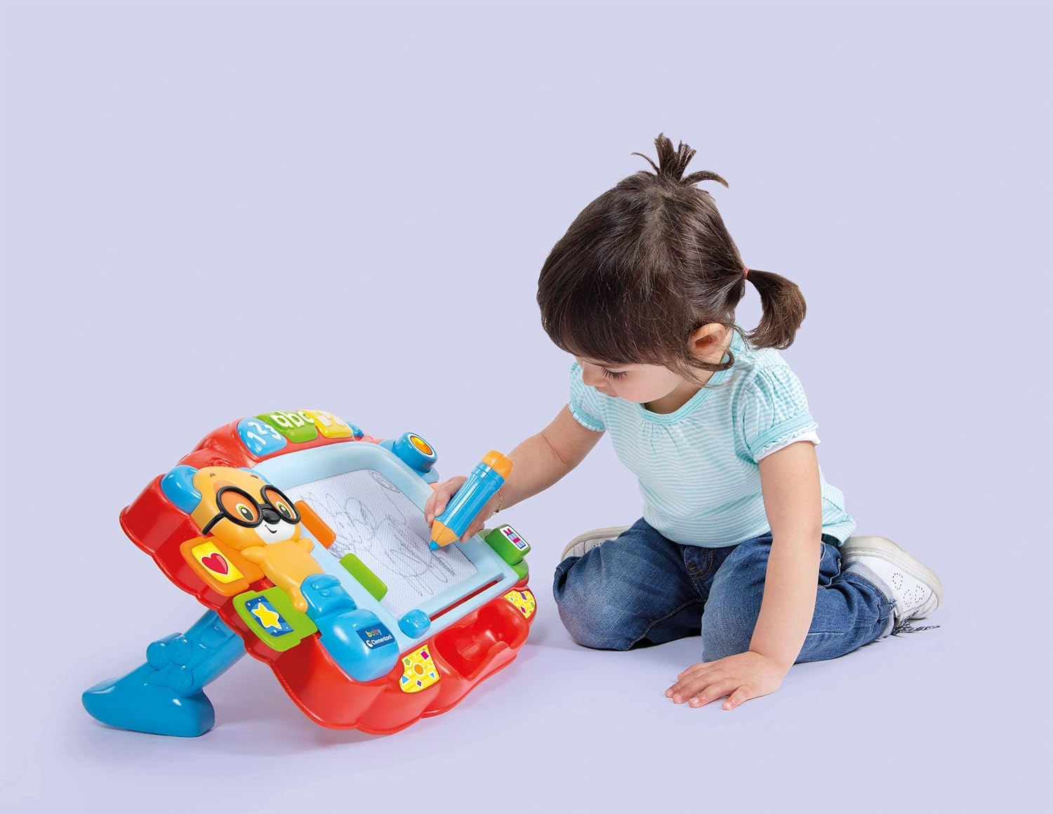 Clementoni 17741 Sing and Learning-Interactive Electronic Game for Children 18 Months, Educational Magnetic Numbers and Words, Talking Board in Italian, Multicoloured, 17741