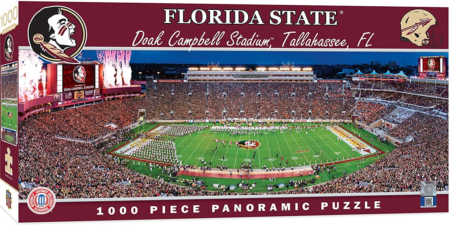 MasterPieces Florida State Seminoles 1000PC Panoramic Puzzle Florida State Seminoles Standard Packaging