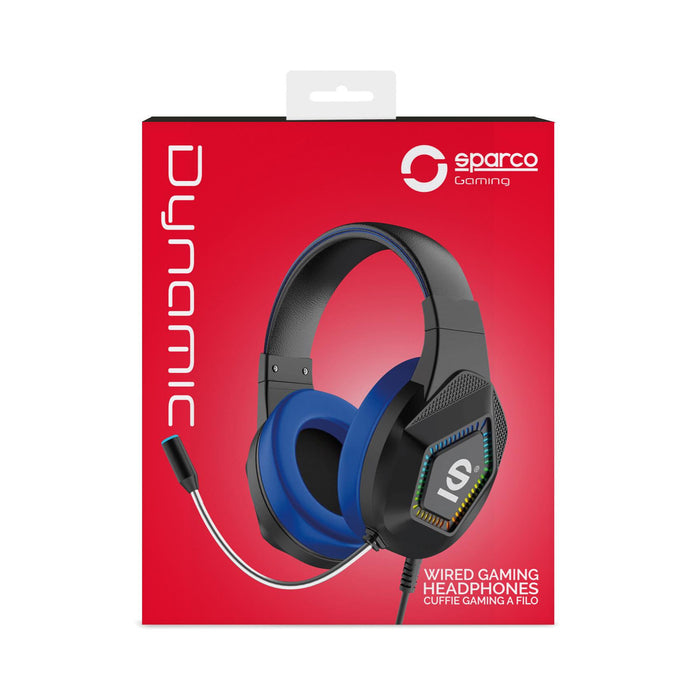 Headphones Sparco Spheadphone Black Black/Blue