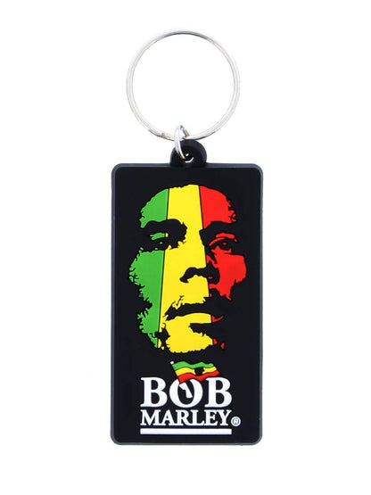 Bob Marley: Pyramid - Face (Rubber Keychain / Portachiavi Gomma)