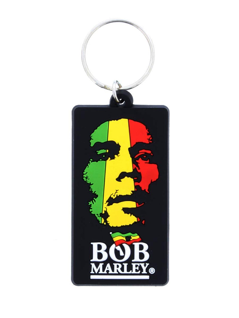 Bob Marley: Pyramid - Face (Rubber Keychain / Portachiavi Gomma)