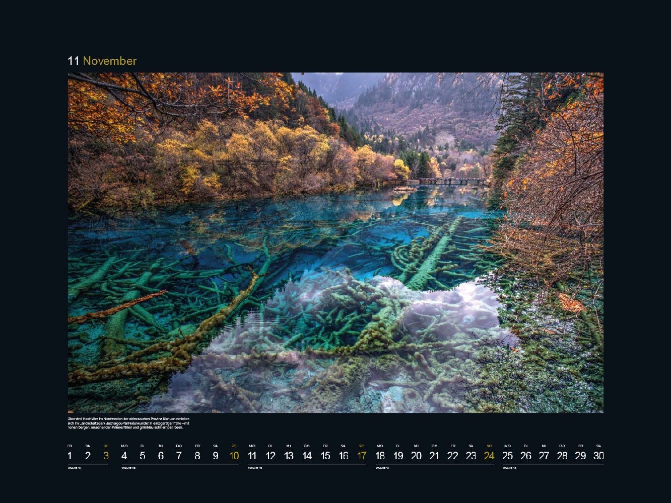KUNTH Monats-Wandkalender Unesco Naturerbe der Wel