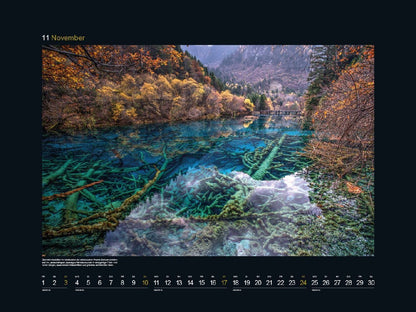 KUNTH Monats-Wandkalender Unesco Naturerbe der Wel