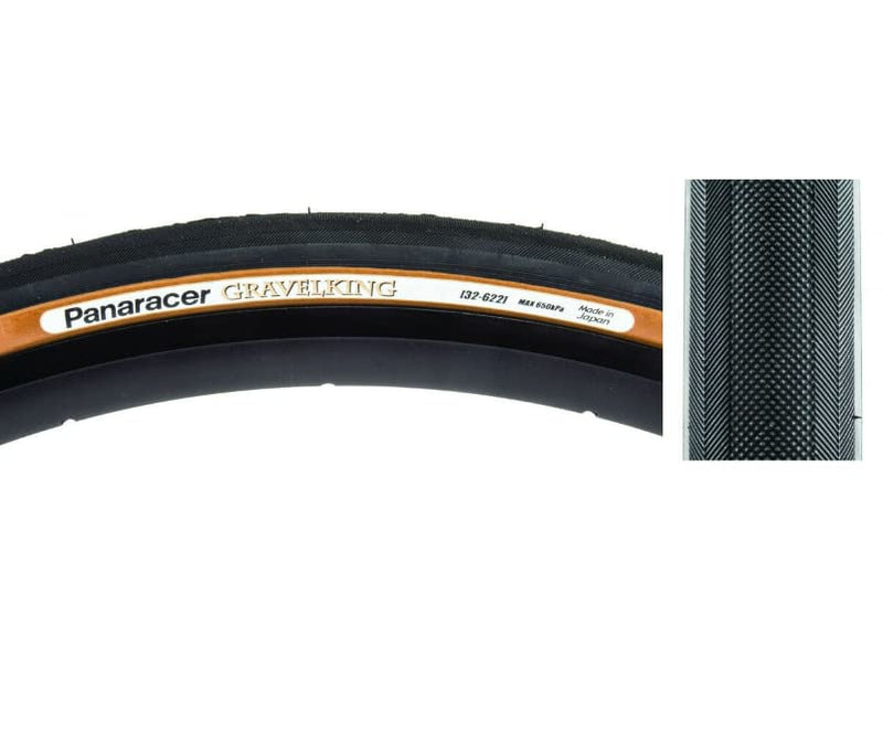 Panaracer Gravel King Slick 700x43 Tubeless TPI 95 Black/Brn Reflective Road