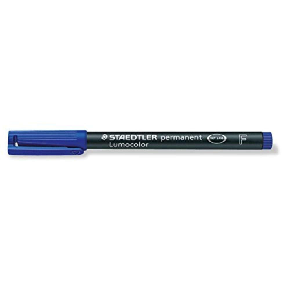 Staedtler - Staedtler Lumocolor OHP Pen Permanent Fine 0.6mm Line Blue (Pack 10) 318-3