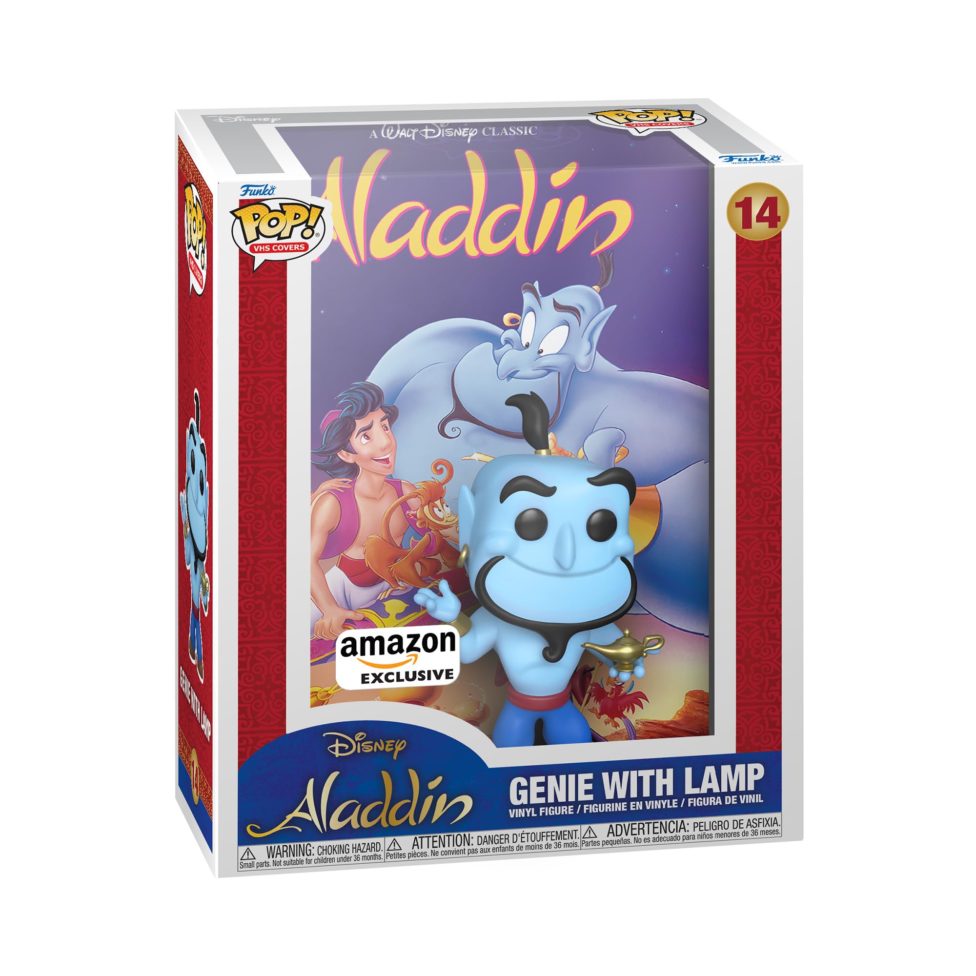 Funko POP! VHS Cover: Disney - Aladdin - Amazon Exclusive - Collectable Vinyl Figure - Gift Idea - Official Merchandise - Toys for Kids & Adults - Model Figure for Collectors and Display