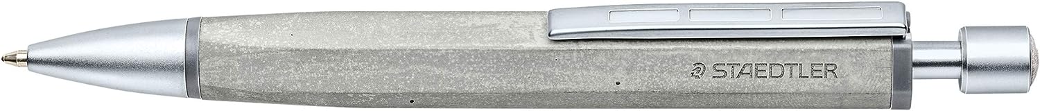 STAEDTLER 441CONB2-9 Concrete Premium Retractable Ballpoint Pen - Medium Line Width, Grey (Pack of 1)