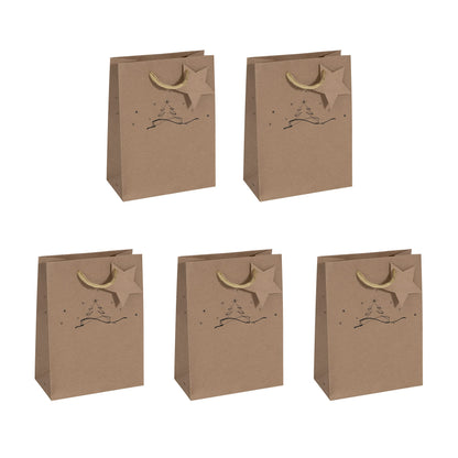 SIGEL GT038 Gift bag small, brown, 17 x 23 cm Small brown/black