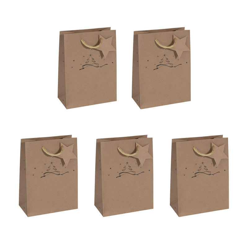 SIGEL GT038 Gift bag small, brown, 17 x 23 cm Small brown/black