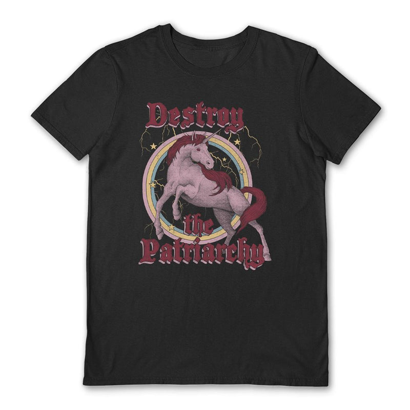 THIAGO CORREA (DESTROY THE PATRIARCHY) BLACK UNISEX T-SHIRT