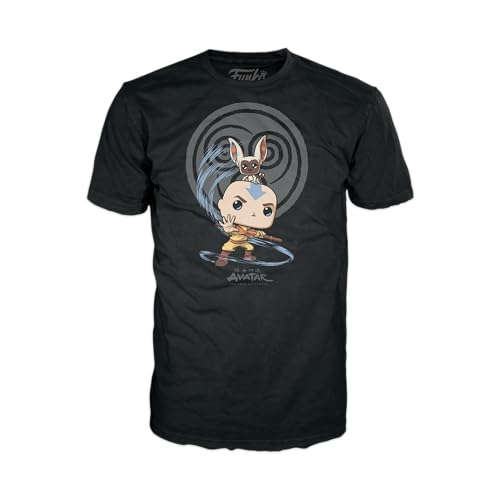 Funko Pop! & Tee: Avatar - Element Bending - (L) - Avatar: the Last Airbender - T-Shirt - Clothes With Collectable Vinyl Figure - Gift Idea - Toys and Short Sleeve Top for Adults Unisex Men and Women