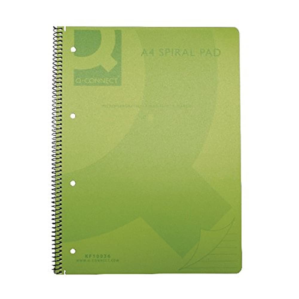 Q-Connect Pp Spiral Pad A5 Green Pk5