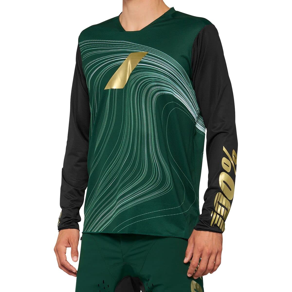 100% R-Core X Long Sleeve Limited Edition Jersey 2022 Forest Green M