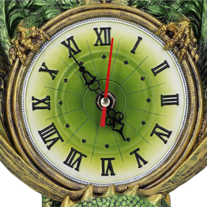 Emerald Chronology Green Dragon Wall Clock Plaque