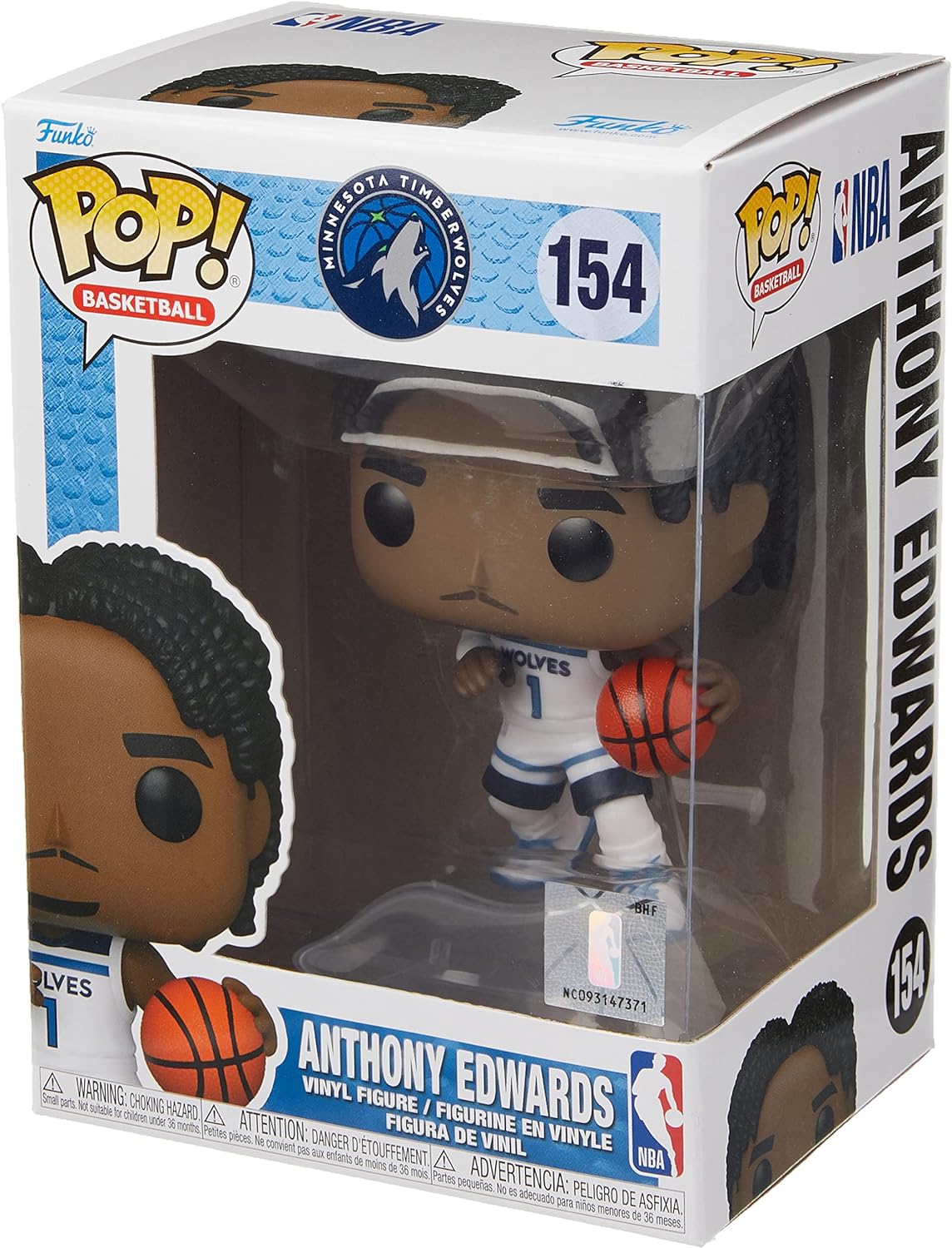 Funko POP! NBA: Timberwolves - A. Anthony Edwards - Collectable Vinyl Figure - Gift Idea - Official Merchandise - Toys for Kids & Adults - Sports Fans - Model Figure for Collectors and Display