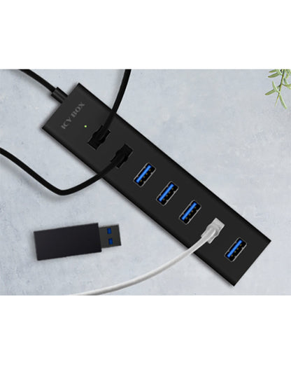 ICY BOX IB-HUB1700-U3 USB 3.2 Gen 1 (3.1 Gen 1) Type-A 5000 Mbit/s Black