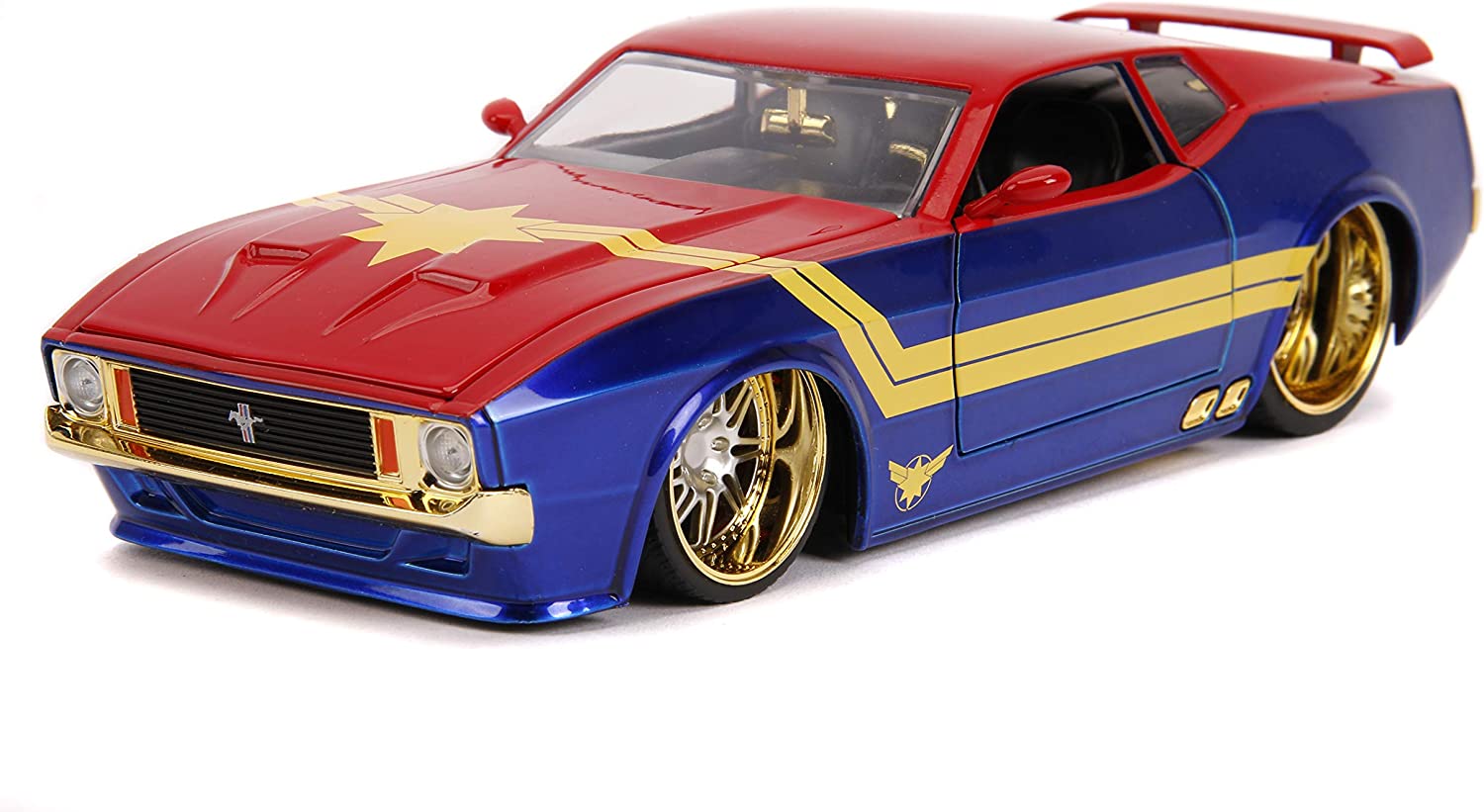 Marvel: Avengers - Captain Marvel & 1973 Ford Mustang Mach 1 - 1/24 Scale Die Cast Vehicle (UK Only)