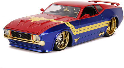 Marvel: Avengers - Captain Marvel & 1973 Ford Mustang Mach 1 - 1/24 Scale Die Cast Vehicle (UK Only)